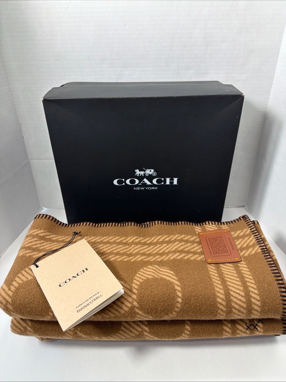 COACH x FARIBAULT MILL LIMITED EDITION WOOL BLANKET NEW NWT Super Rare GORGEOUS